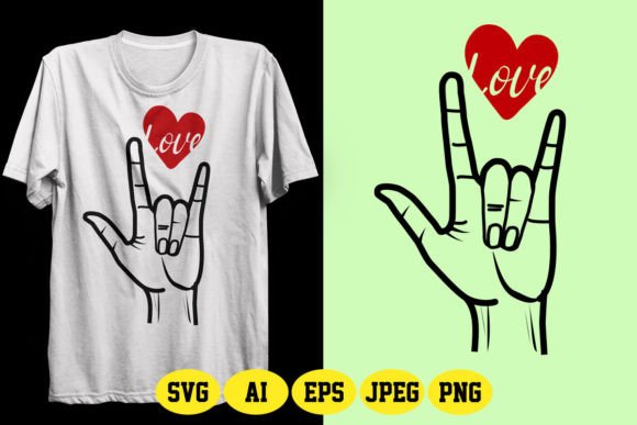 ASL Love Hand Drawn Design 2: A Versatile Asset for Visual Storytelling