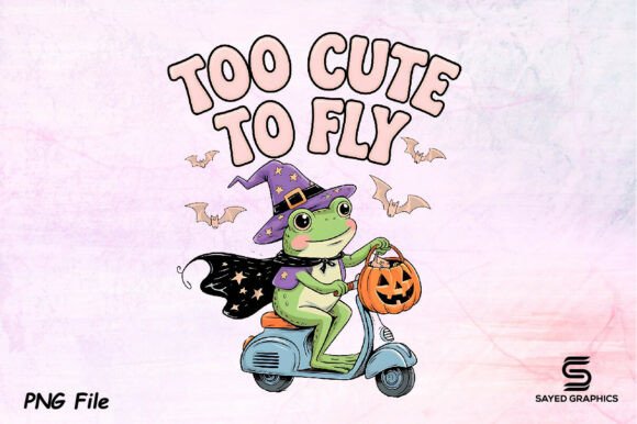 Halloween Funny Frog Scooter PNG: A Design Asset
