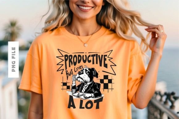 Productive but Cries a Lot Design: A Modern Visual Expression