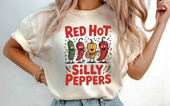 Spicing Up Visuals: The Funny Red Hot Peppers T-Shirt Design PNG