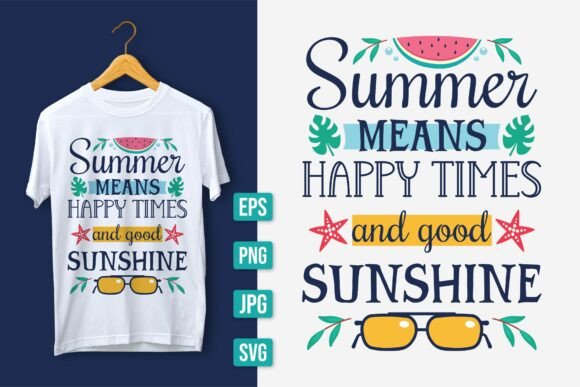 Summer Means Happy Times: A Vibrant Typography Design for Creative Projects